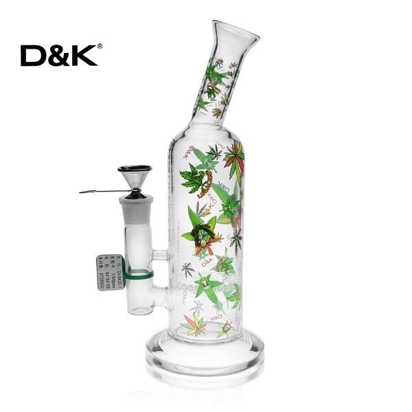 D&K 10.24 inch Bevel Mouthpiece Honeycomb Perc Glass Bong