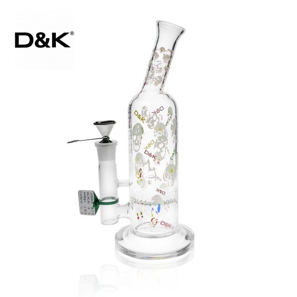 D&K 10.24 inch Bevel Mouthpiece Honeycomb Perc Glass Bong - Image 3