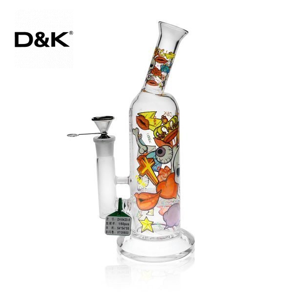D&K 10.24 inch Bevel Mouthpiece Honeycomb Perc Glass Bong - Image 7