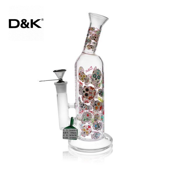 D&K 10.24 inch Bevel Mouthpiece Honeycomb Perc Glass Bong - Image 8